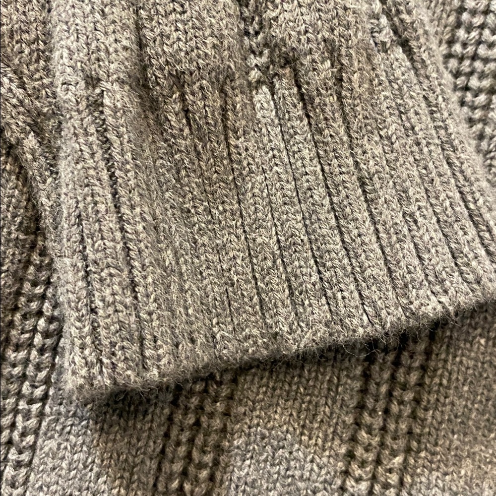 Chaps Grey Ribbed Knit Sweater - Picture 7 of 7